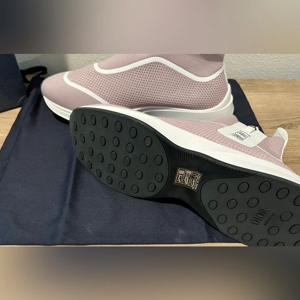 Dior Mens B25 Pink Sneakers - Picture 3 of 5